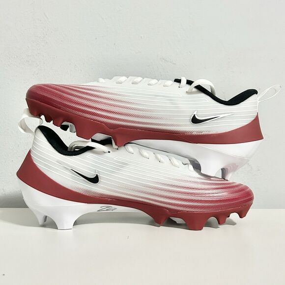 Nike Vapor Speed 3 “White Team Crimson” Men’s Size 7.5-9 Football Cleats - Picture 6 of 9
